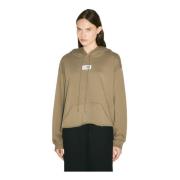 Logo Patch Hoodie Sweatshirt MM6 Maison Margiela , Green , Dames