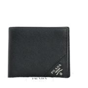 Pre-owned Leather wallets Prada Vintage , Black , Dames