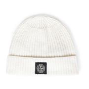 Witte Beanie Hoed Accessoires Aw24 Stone Island , White , Heren