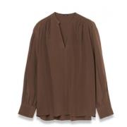 Elegante Zijden Blouse met V-hals Joseph , Brown , Dames