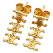 Pre-owned Yellow Gold earrings Celine Vintage , Yellow , Dames