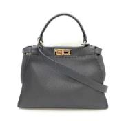 Pre-owned Leather fendi-bags Fendi Vintage , Gray , Dames