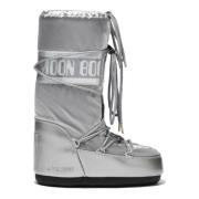 Zilveren Enkellaarzen voor Vrouwen Moon Boot , Gray , Dames