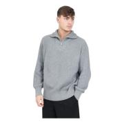 Grijze trui met hoge hals Selected Homme , Gray , Heren