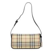 Pre-owned Canvas shoulder-bags Burberry Vintage , Beige , Dames