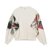 Bloemenprint Sweater Desigual , Beige , Dames