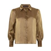 Lange Mouw Blouse Ws2415 Ydence , Brown , Dames