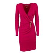 Jurk met juweelapplicatie Fracomina , Red , Dames