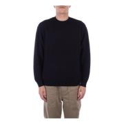 Blauwe Logo Front Sweater Emporio Armani , Blue , Heren