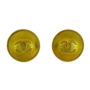 Pre-owned Fabric chanel-jewelry Chanel Vintage , Yellow , Dames