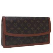 Pre-owned Canvas clutches Louis Vuitton Vintage , Brown , Dames