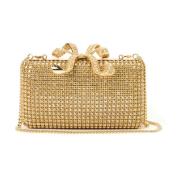 Rhinestone Clutch met Schouderband Self Portrait , Yellow , Dames