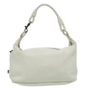 Pre-owned Leather shoulder-bags Bottega Veneta Vintage , White , Dames