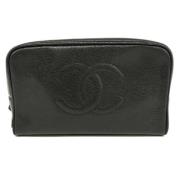 Pre-owned Leather chanel-bags Chanel Vintage , Black , Dames