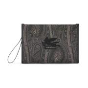 Paisley Print Pols Tas Etro , Gray , Dames