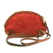 Pre-owned Suede crossbody-bags Burberry Vintage , Red , Dames