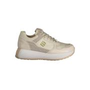 Beige Sneaker met Contrastdetails en Logo Laura Biagiotti , Beige , Da...