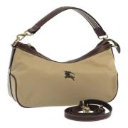 Pre-owned Canvas handbags Burberry Vintage , Beige , Dames