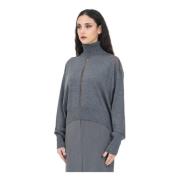 Moderne Grijze Coltrui Patrizia Pepe , Gray , Dames