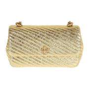 Metallic Handtas Verhoog Stijl Elegantie Tory Burch , Yellow , Dames