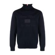 Blauwe Heren Sweatshirt Tommy Hilfiger , Blue , Heren