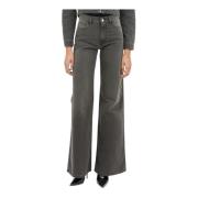 Gebelde Wide Leg Jeans Coperni , Gray , Dames