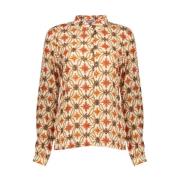 Elegante Blouse met Lange Mouwen Geisha , Orange , Dames