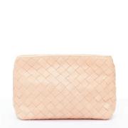 Pre-owned Leather pouches Bottega Veneta Vintage , Beige , Dames