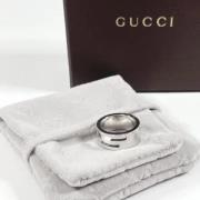 Pre-owned Metal rings Gucci Vintage , Gray , Dames