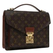 Pre-owned Canvas handbags Louis Vuitton Vintage , Brown , Dames