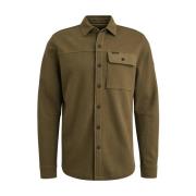 Waffle Double Fabric Overshirt PME Legend , Green , Heren