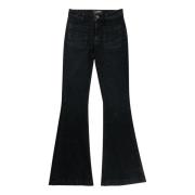 Zwarte Denim Flair Broek Seafarer , Black , Dames