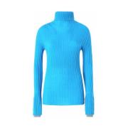 Turquoise Trui van Wol met Lange Mouwen Pinko , Blue , Dames