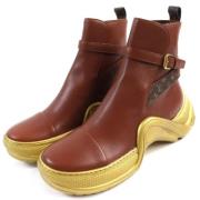 Pre-owned Leather boots Louis Vuitton Vintage , Brown , Heren