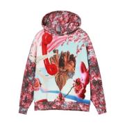 Bloemenprint hoodie voor vrouwen Desigual , Multicolor , Dames