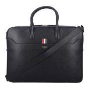 Pebble Schouderband Zakelijke Tas Thom Browne , Black , Heren