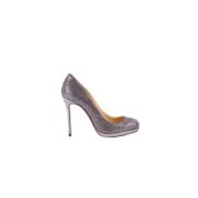 Pre-owned Fabric heels Christian Louboutin Pre-owned , Gray , Dames