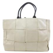 Pre-owned Canvas totes Bottega Veneta Vintage , White , Dames