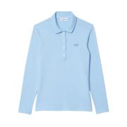 Blauwe Polo Shirt Damesmode Lacoste , Blue , Dames