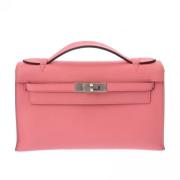 Pre-owned Leather handbags Hermès Vintage , Pink , Dames