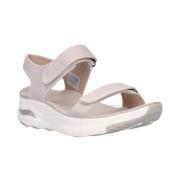 Flat Sandals Skechers , Beige , Dames