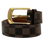 Pre-owned Canvas belts Louis Vuitton Vintage , Brown , Dames