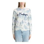 Abstract Multicolor Logo Geborduurde Sweater MC2 Saint Barth , Multico...