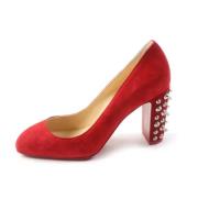 Pre-owned Leather heels Christian Louboutin Pre-owned , Red , Dames