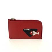 Pre-owned Leather wallets Prada Vintage , Red , Dames