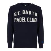 Girocollo Padel Sweatshirt Saint Barth , Blue , Heren