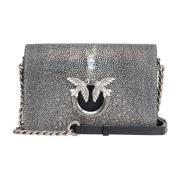 Love Click Mini Tas met Love Birds Gesp Pinko , Gray , Dames