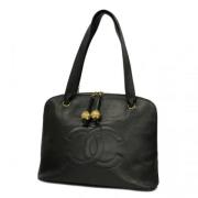 Pre-owned Leather chanel-bags Chanel Vintage , Black , Dames