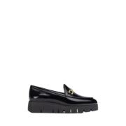 Metallic Mocassins met SuperLight Technologie Unisa , Black , Dames