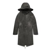 Oversized Fishtail Parka voor Trendy Buitenkleding Ten C , Gray , Here...